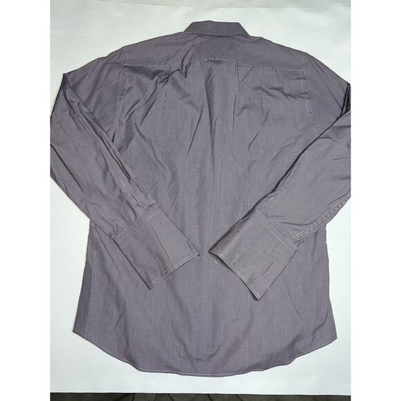 Charles Tyrwhitt Shirt Size 16.5/34 Burgundy Check Jermyn Street London Slim - Picture 12 of 16